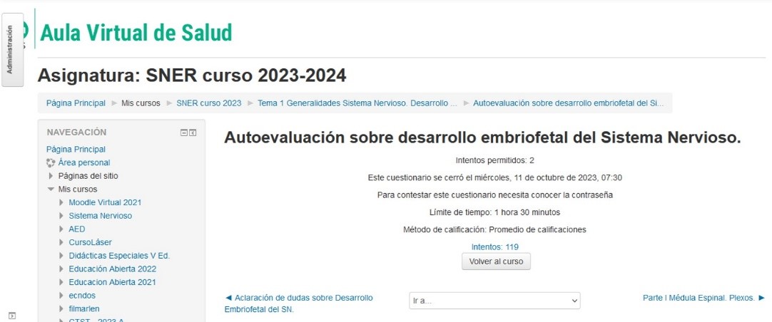 Autoevaluación V